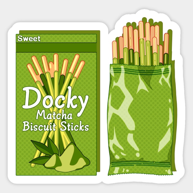 Japanese matcha biscuit sticks Sticker by AnGo